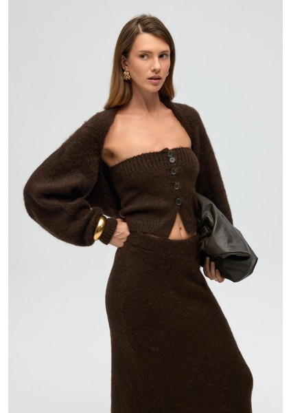 Vintera Kahve Üçlü Triko Takım