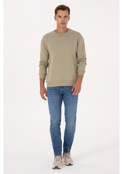 Erkek Açık Haki Sweatshirt 50313757-VR183 fırsatları