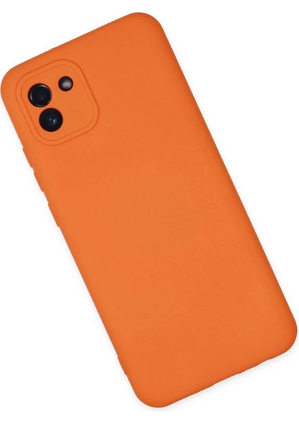 Bfs Samsung Galaxy A03 Kılıf Nano Içi Kadife Silikon - Turuncu modelleri
