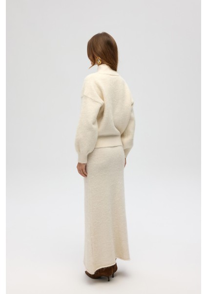 Eskara Fermuarlı Ekru Triko Hırka fırsatları