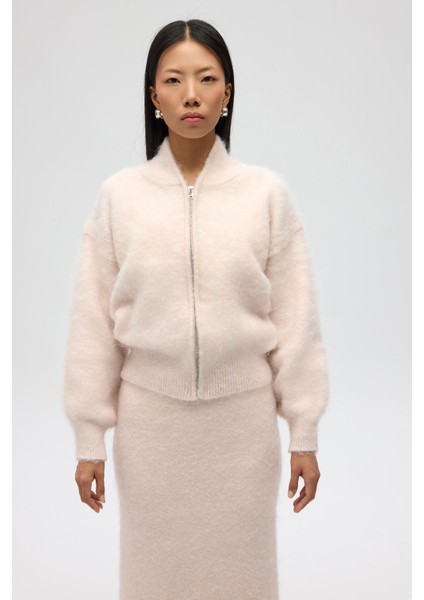 Eskara Fermuarlı Pembe Triko Hırka fırsatları