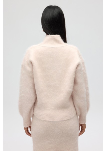 Eskara Fermuarlı Pembe Triko Hırka indirimleri