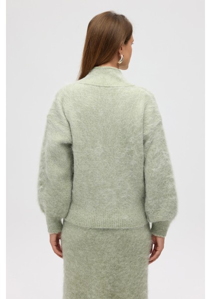 Eskara Fermuarlı Yeşil Triko Hırka indirimleri