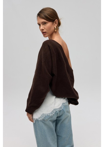 Ardor Uzun Kollu Kahve Triko Bolero