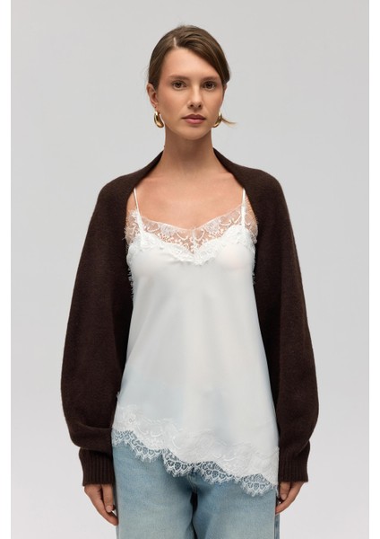 Ardor Uzun Kollu Kahve Triko Bolero fiyatları