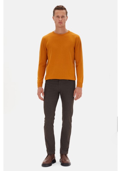 Ds Damat Regular Fit Sarı Düz Kazak modelleri