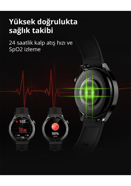 Sw-2p-Gy Akıllı Saat 3.7cm LCD Bluetooth Çağrı Sağlık Gözetimi Spor Bildirimleri IP67 Gri fiyatları