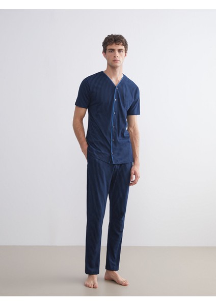 Yeni Sezon Standart Kalıp Erkek Pijama Takımı