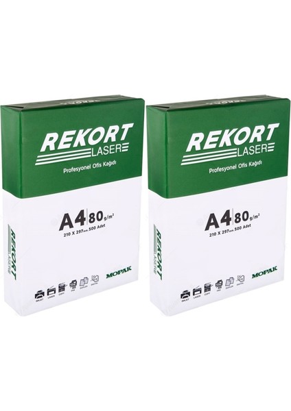 Rekort A4 80GR/M2 Fotokopi Kağıdı 1000 Adet (2PK*500)