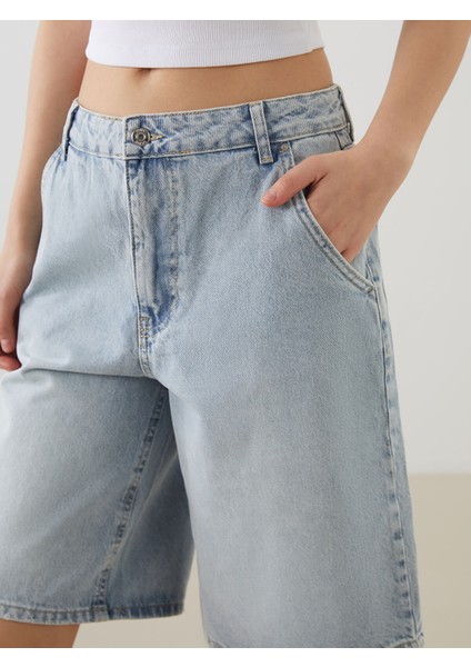 Yeni Sezon Bermuda Fit Kadın Jean Şortolon modelleri