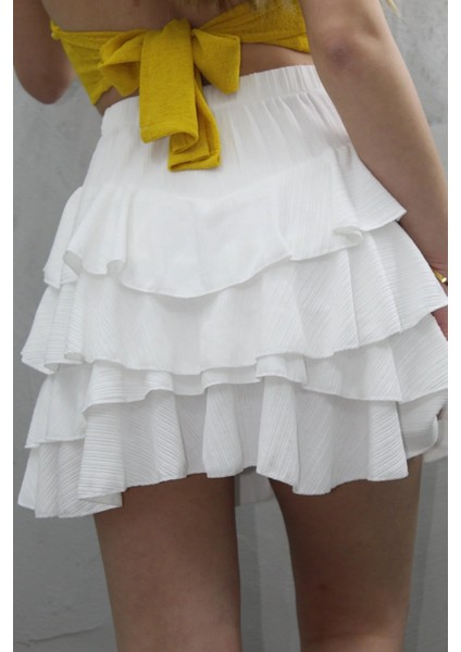 Mykanos Etek Bürümcük Yazlık Kadın Mini Etek modelleri