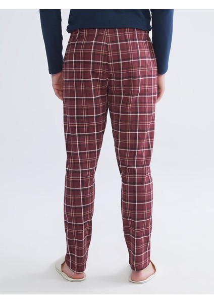 Yeni Sezon Standart Kalıp Ekose Erkek Pijama Alt fırsatları
