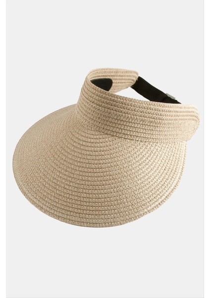 Ds-Derin Kasketli Hasır Plaj Şapkası-Pudra Rengi fiyatları