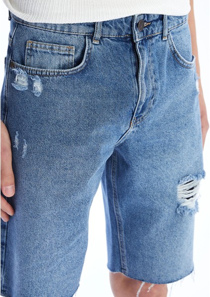 Yeni Sezon Standart Kalıp Erkek Jean Şort modelleri