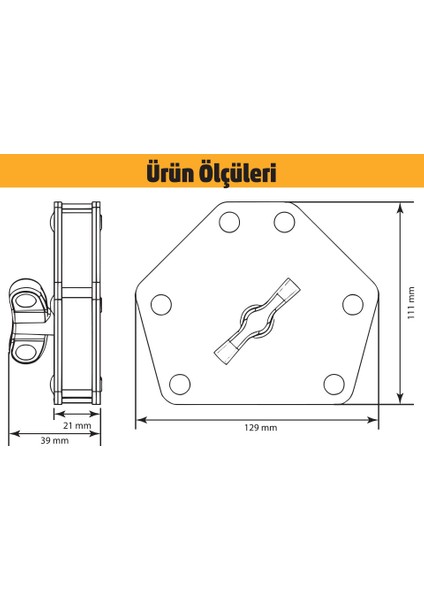 Aç Kapa Özellikli 6 Açılı Kolay Temizlenebilen Güçlü Mıknatıslı Kaynak Tutucu Manyetik Kaynak Gönyesi - Mavi Renk - 1 Adet