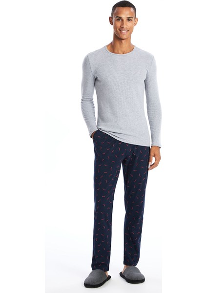 Yeni Sezon Bisiklet Yaka Uzun Kollu Erkek Pijama Üst fiyatları