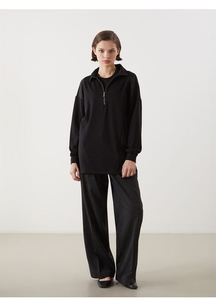 Yeni Sezon Dik Yaka Oversize Kadın Sweatshirt fiyatları