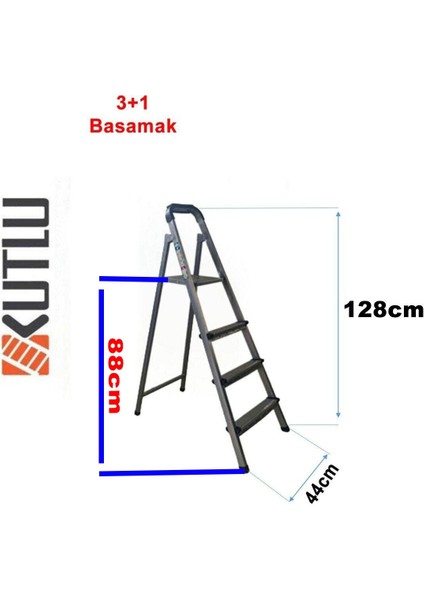 Kutlu Dayanıklı Metal Basamaklı Merdiven fiyatları