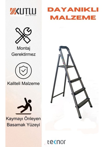 Kutlu Dayanıklı Metal Basamaklı Merdiven modelleri