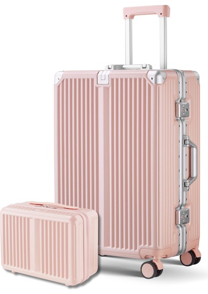 Joya Pc Policarbon 2'li Valiz Seti (Orta ve Makyaj) Pembe fiyatları