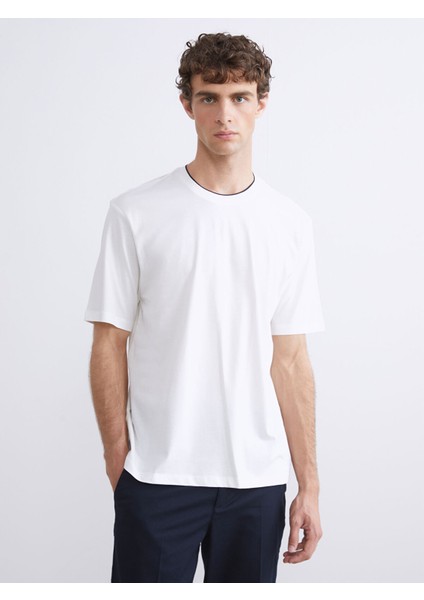 Yeni Sezon Bisiklet Yaka Penye Erkek Tişört