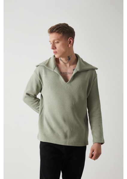 R-5850 Yaka Detaylı Örme Sweat fiyatları