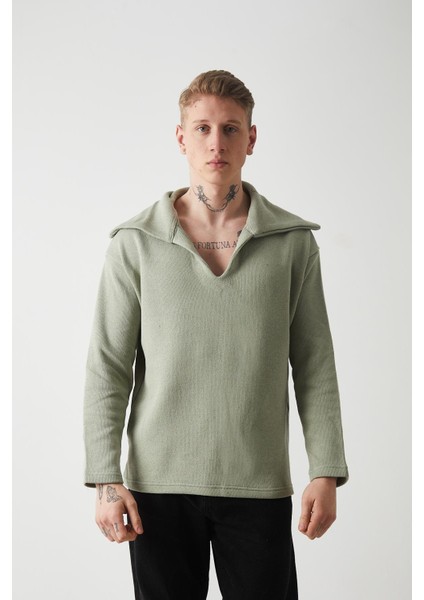 R-5850 Yaka Detaylı Örme Sweat modelleri