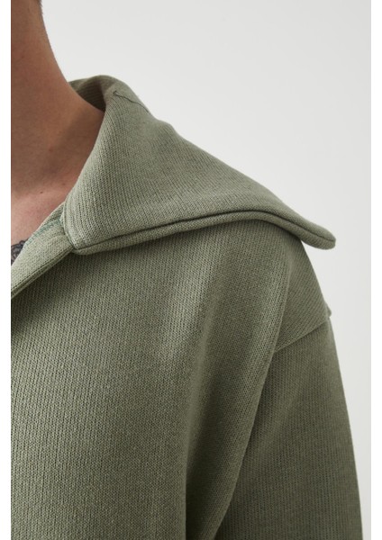 R-5850 Yaka Detaylı Örme Sweat indirimleri