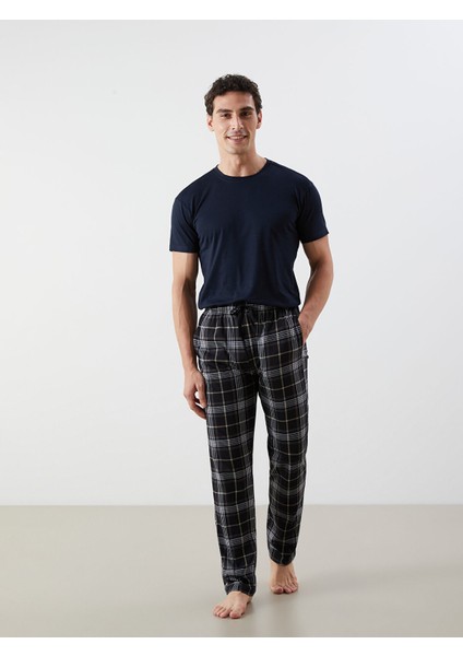 Yeni Sezon Standart Kalıp Ekose Erkek Pijama Alt