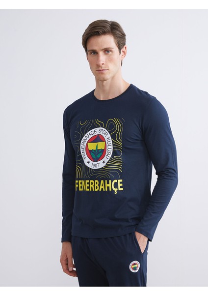 Yeni Sezon Standart Kalıp Fenerbahçe Baskılı Erkek Taraftar Pijama Takımı fırsatları