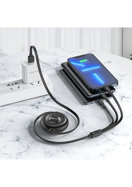 3in1 USB iPhone 17 ile Uyumlu Şarj Kablosu – Type-C, Lightning, Micro USB Çoklu Şarj Kablosu, 2A Hızlı Şarj, 1 Metre, Tpe Kaplama, Aynı Anda 3 Cihaz Şarj Etme | BX74 fırsatları