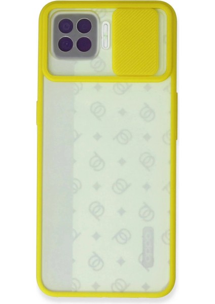 Bfs Oppo Reno 4 Lite Kılıf Palm Buzlu Kamera Sürgülü Silikon - Sarı modelleri