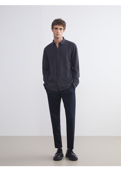 Yeni Sezon Slim Fit Uzun Kollu Erkek Dokulu Gömlek fiyatları