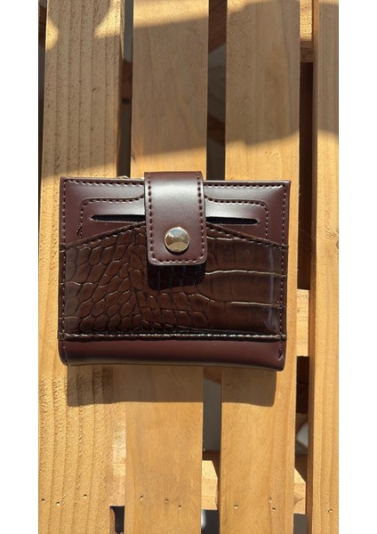 Kadın Ayrılabilir Kartlık Detaylı Rugan Cüzdan - Kartlık ve Bozuk Para Bölmeli, Fermuarlı Cüzdan