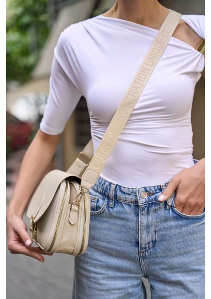 Krem Kadın Trendy Günlük Tokalı El ve Omuz Çantası fırsatları