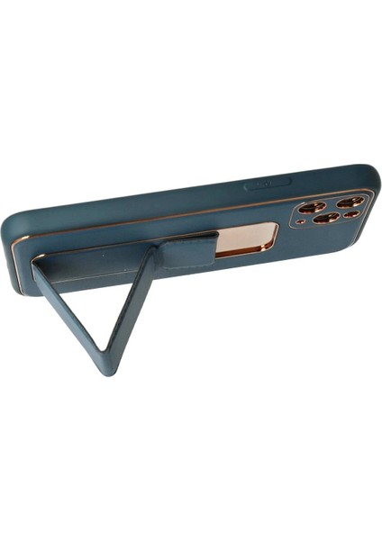 Bfs iPhone 11 Pro Kılıf Coco Deri Standlı Kapak - Mavi modelleri