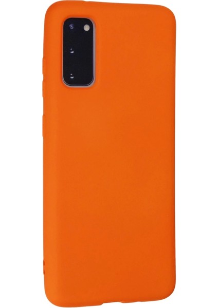 Bfs Samsung Galaxy S20 Kılıf Nano Içi Kadife Silikon - Turuncu modelleri