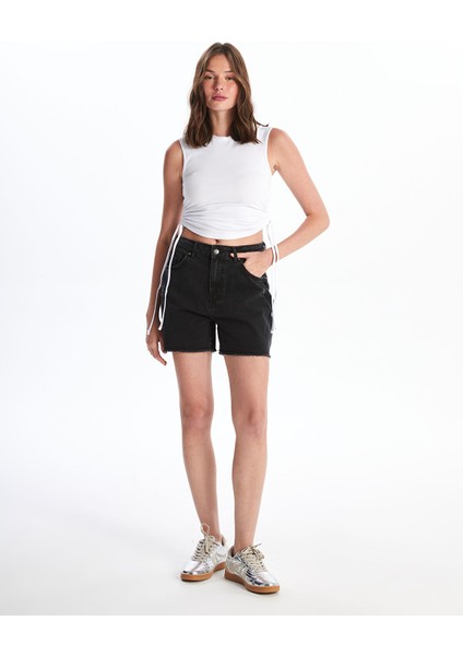 Yeni Sezon Dar Fit Yırtık Detaylı Kadın Jean Şort fiyatları