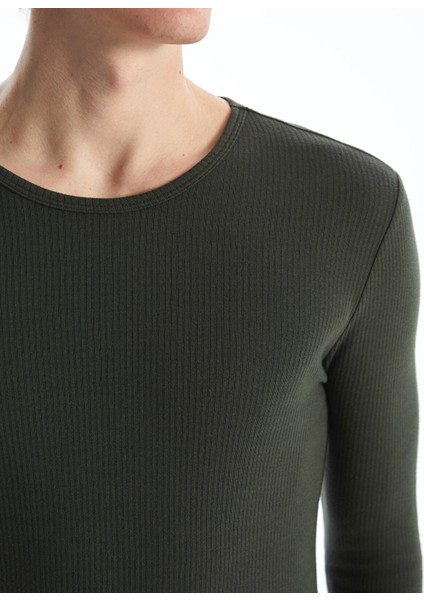 Yeni Sezon Bisiklet Yaka Uzun Kollu Erkek Pijama Üst modelleri