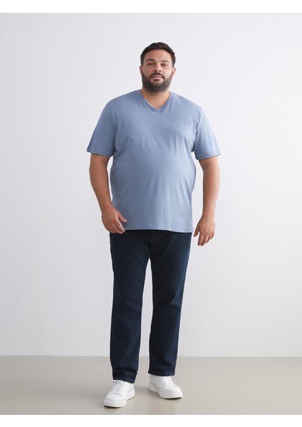 Yeni Sezon Büyük Beden V Yaka Penye Erkek Tişört fiyatları