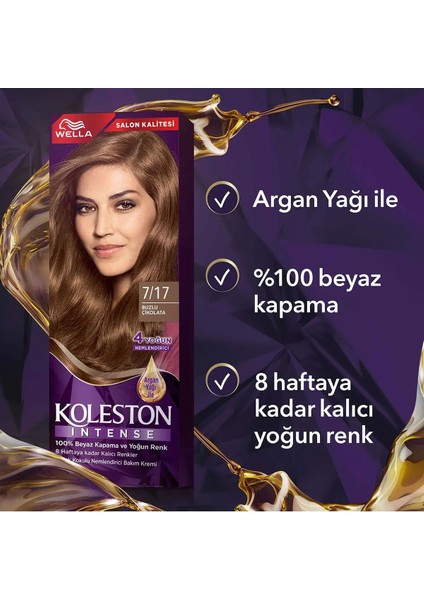 Koleston Intense Saç Boyası 7/17 Buzlu Çikolata - Salon Kalitesi