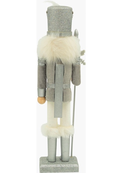 Beyaz&gümüş Stantlı Nutcracker 38 cm modelleri