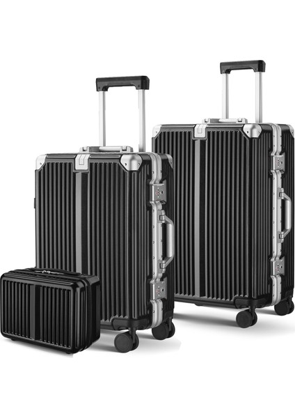 Joya Pc Policarbon 3'lü Valiz Seti (Kabin Orta ve Makyaj) Siyah fiyatları