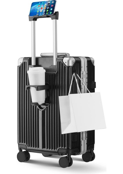 Joya Pc Policarbon 3'lü Valiz Seti (Kabin Orta ve Makyaj) Siyah modelleri