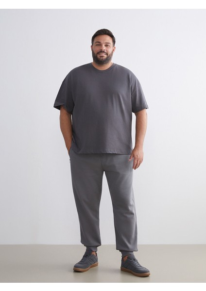 Yeni Sezon Büyük Beden Erkek Kalın Jogger Eşofman Altı