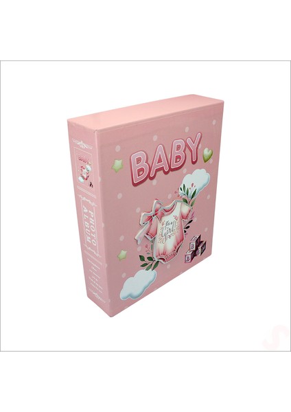 Bebek Fotoğraf Albümü Kutulu, 40 Resimlik - Pembe Tulum