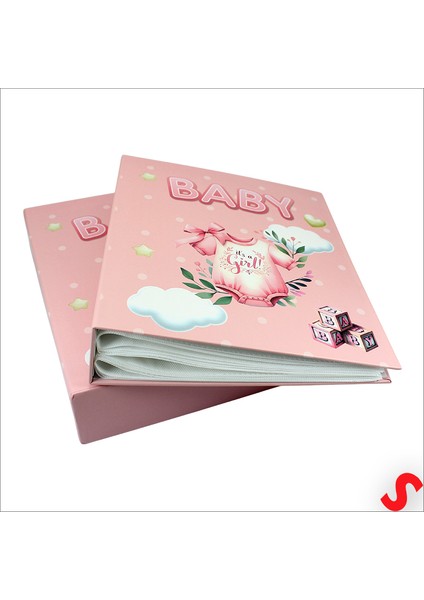 Bebek Fotoğraf Albümü Kutulu, 40 Resimlik - Pembe Tulum fırsatları