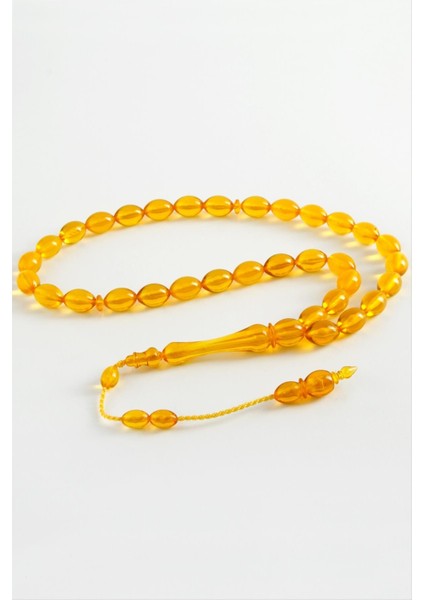 Ds-Derin Zeytin Şekilli Plastik Tesbih 8X11 Mm-Sarı-1 fiyatları