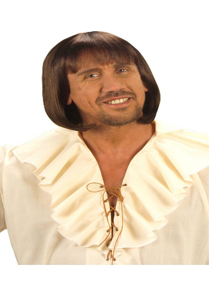 Kahve Renk Erkekler Için Kısa Ortaçağ Peruğu