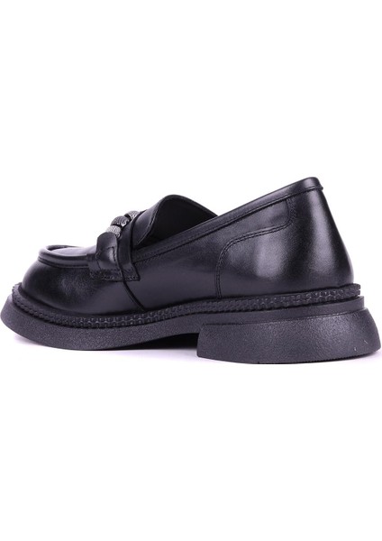 - Hakiki Deri Siyah Renk Kadın Loafer - 25101901 fırsatları